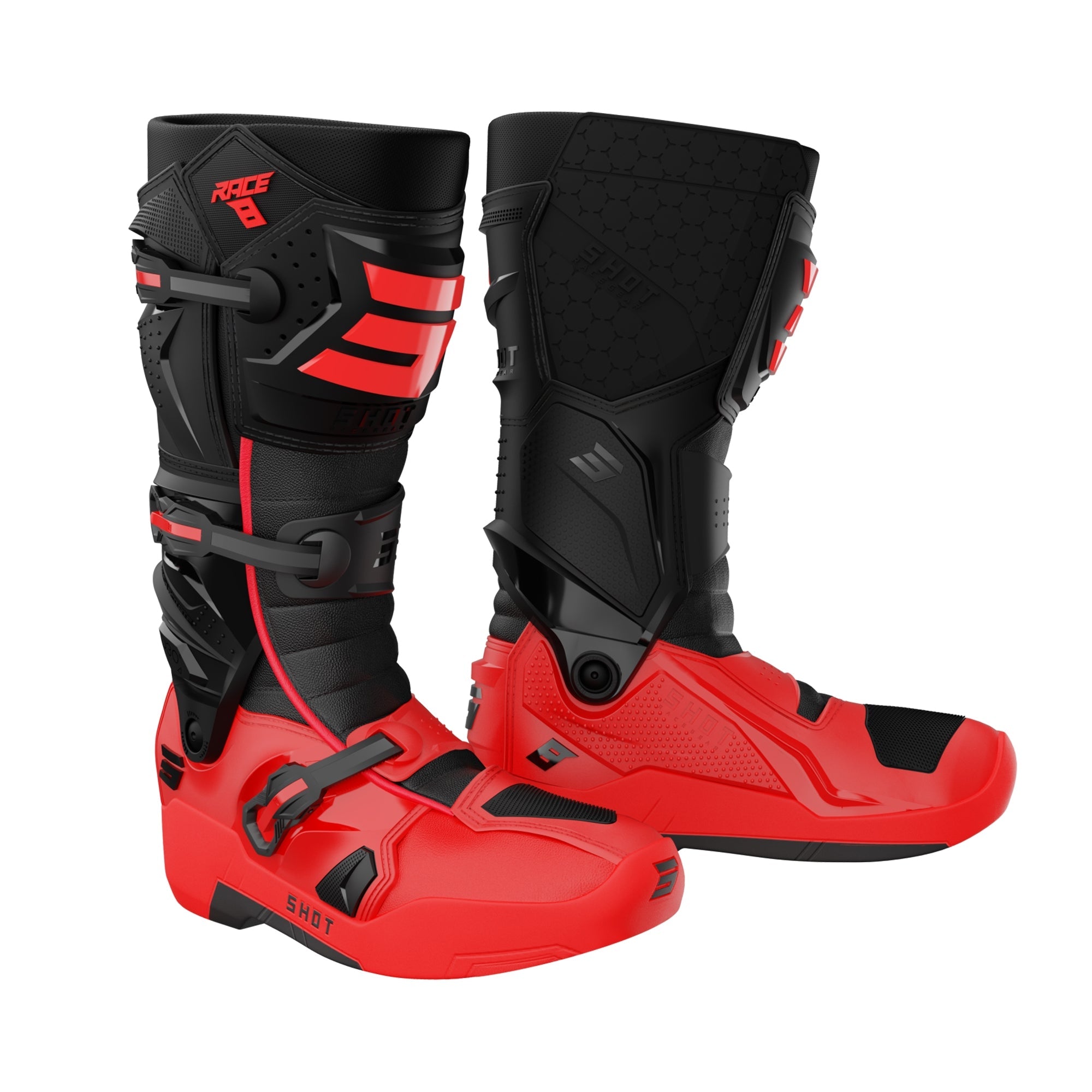SHOT RACE 8 BLACK/RED MOTOCROSS BOOTS – 1 – Maximomoto PT