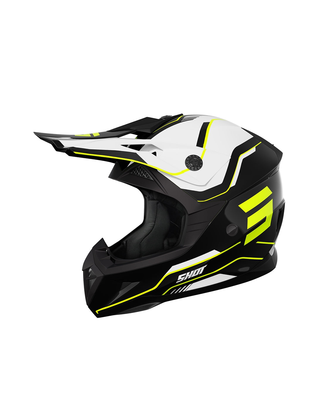 CASCO SHOT PULSE LINES BLACK_NEON_YELLOW_GLOSSY XS