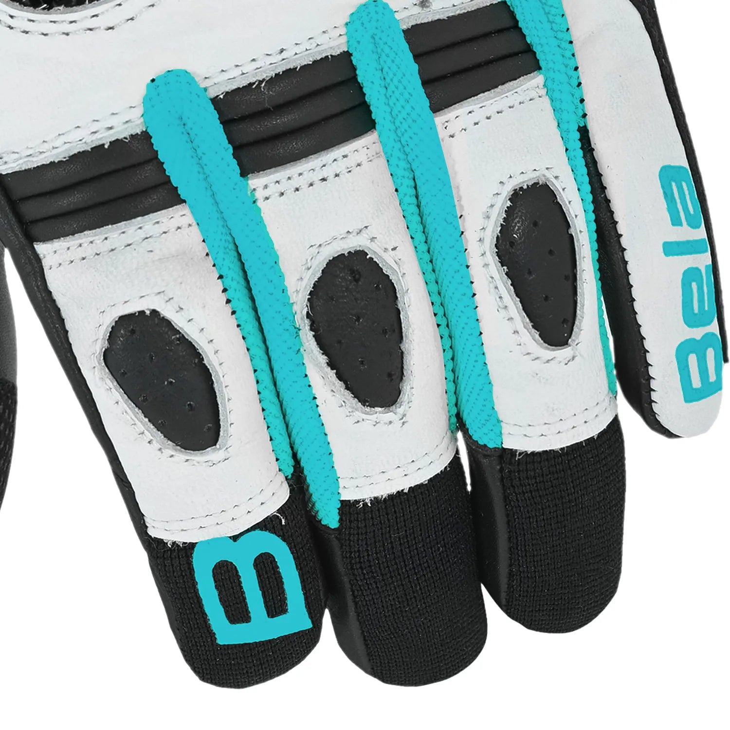 BELA AIR FLOW Women's Motorcycle Leather Gloves Turquoise Black – 6 – Maximomoto PT
