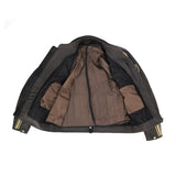 BELA CRAFT Moto Couro Casacos Marrón