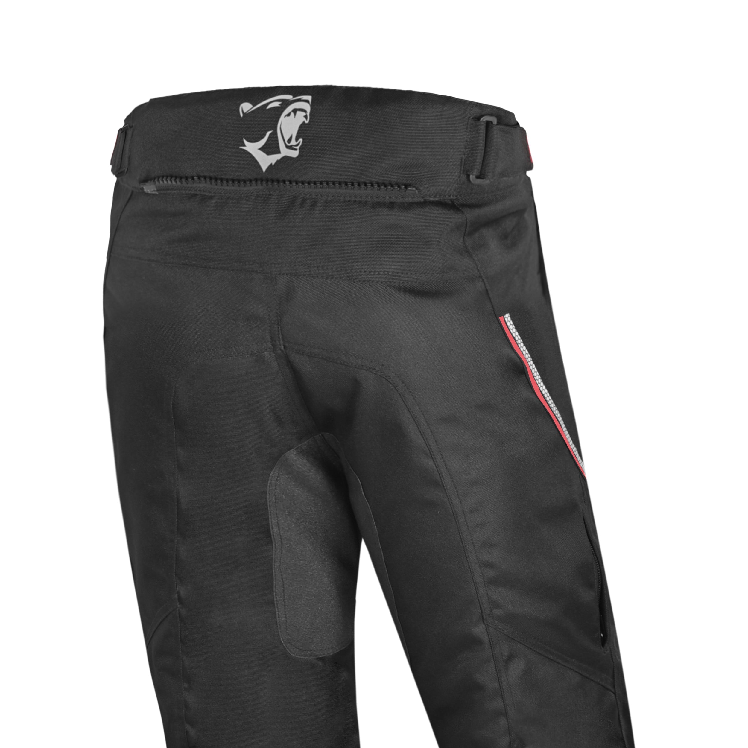 BELA Calm Digger Textil Moto Calcas Preto Vermelho 34L