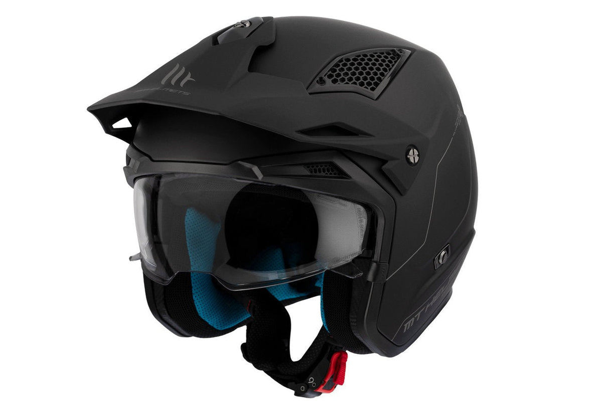 MT DISTRICT SV SOLID A1 MOTO ABERTO CAPACETE PRETO FOSCO