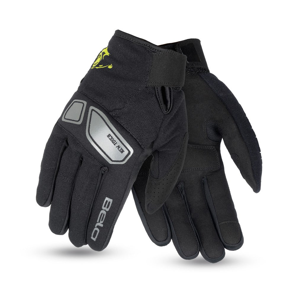 BELA - Guante Textil LMBU 2 Negro Amarillo – 1 – Maximomoto PT