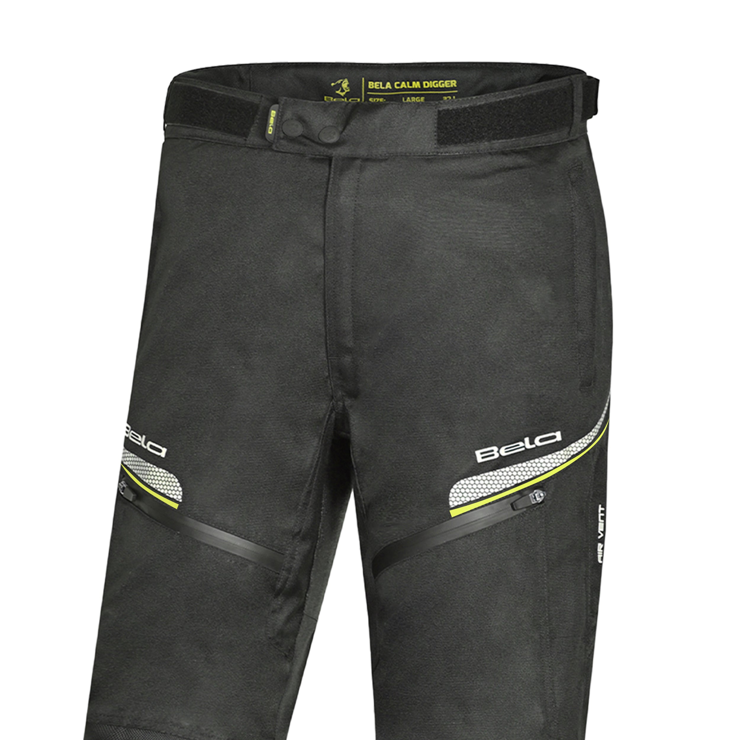 BELA CALM DIGGER Moto Textil Calcas Preto Amarelo 34L