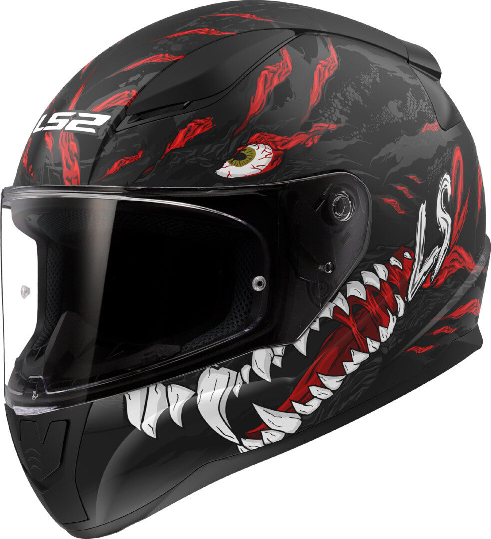 LS2 FF353 RAPID II KAIJU MOTO INTEGRAL CAPACETES PRETO VERMELHO BRANCO-06