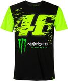 VR46 Dual Monster Energy Camiseta Negro/Amarillo