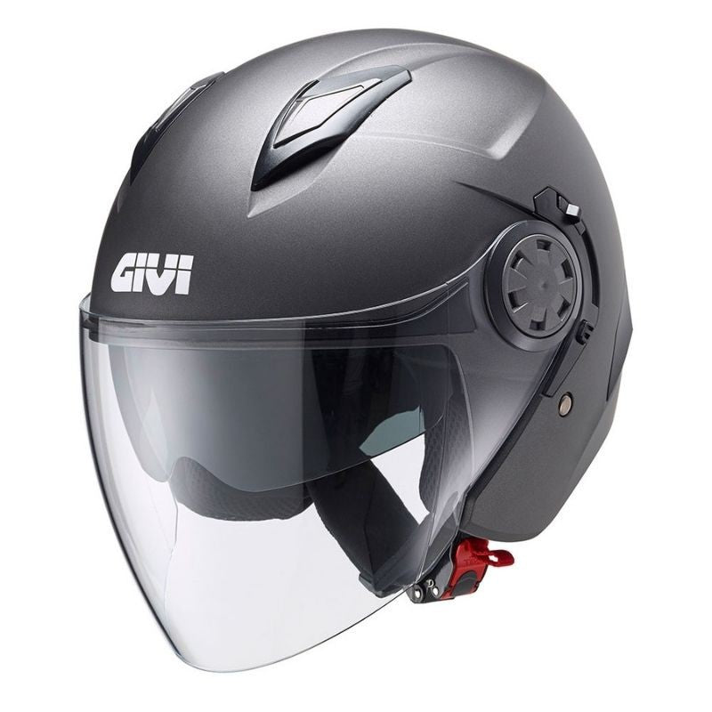 GIVI 12.3 STRATOS Aberto Scooter Jet Capacete Titânio Sólido – 2 – Maximomoto PT