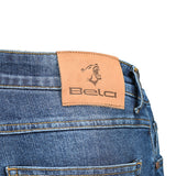 BELA RIO TIE & DY Jeans Moto Calcas Azul 34L