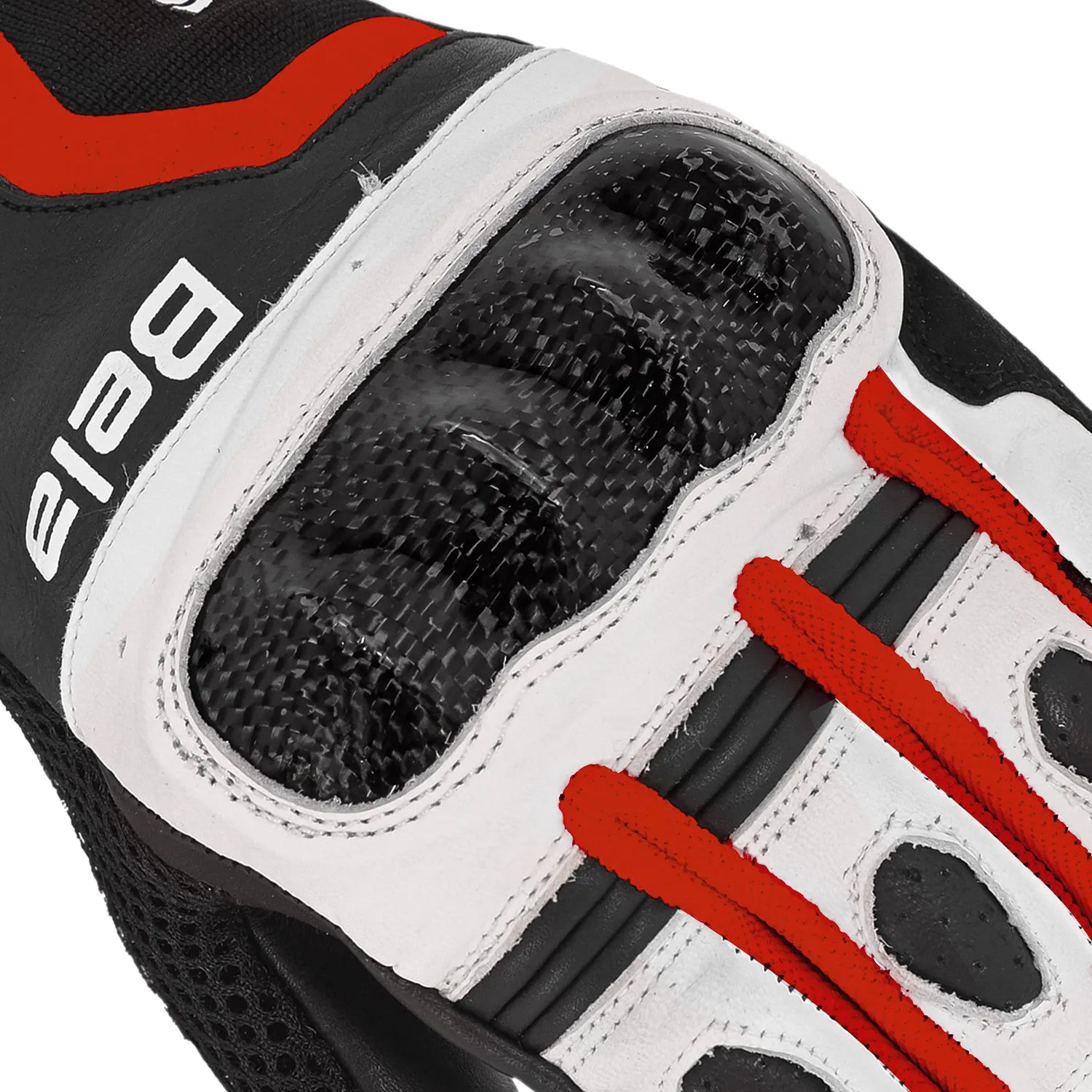 BELA AIR FLOW Women's Motorcycle Leather Gloves Black Red – 7 – Maximomoto PT