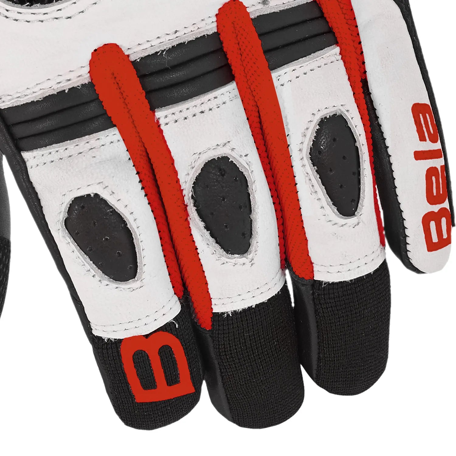 BELA AIR FLOW Women's Motorcycle Leather Gloves Black Red – 5 – Maximomoto PT