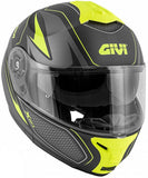 GIVI MOD X.21 CHALLENGER GLOBE Moto Modular Capacete Preto Amarelo