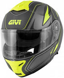 GIVI MOD X.21 CHALLENGER GLOBE Moto Modular Capacete Preto Amarelo