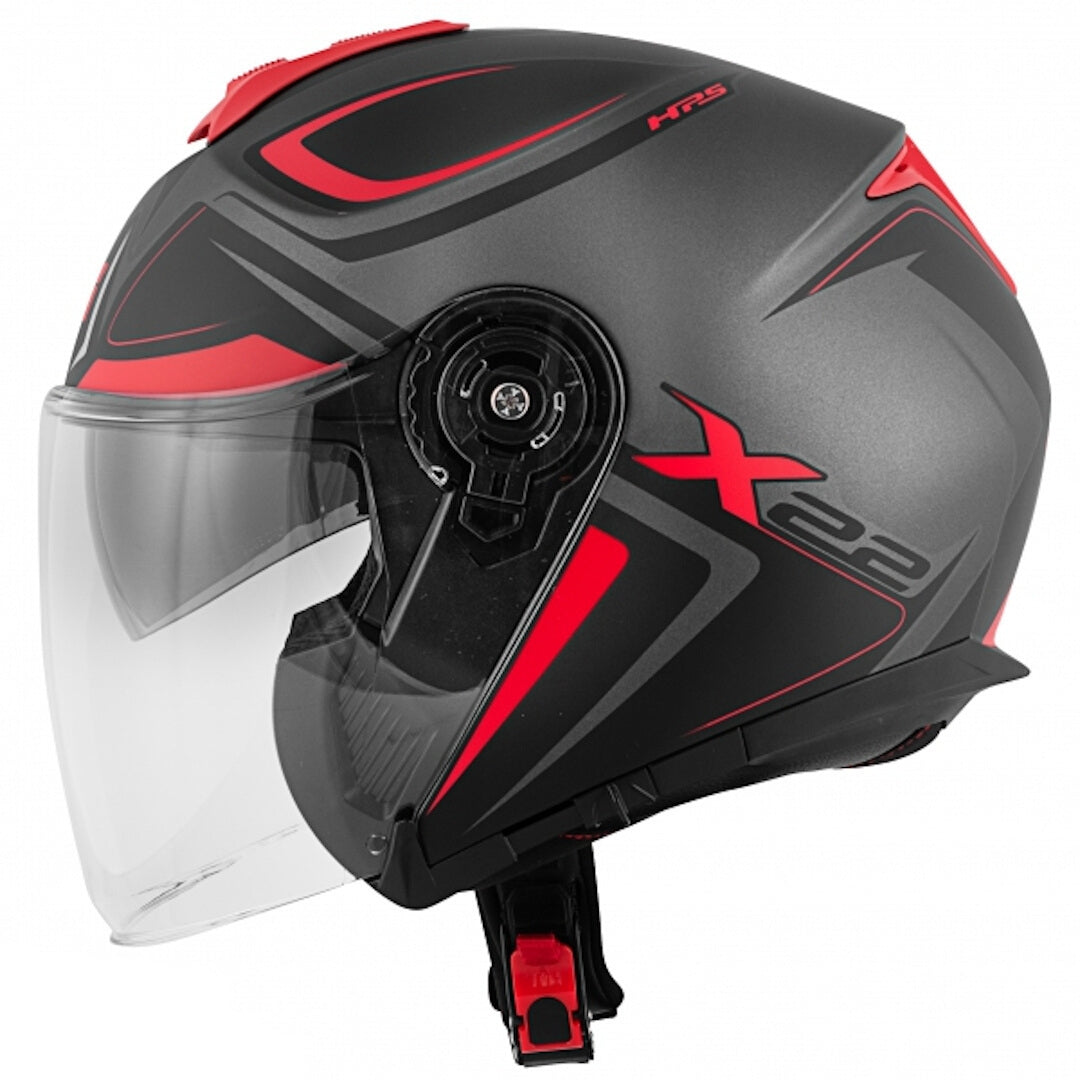 GIVI X.22 PLANETD HYPER Moto Jet Capacete Titânio Vermelho – 2 – Maximomoto PT