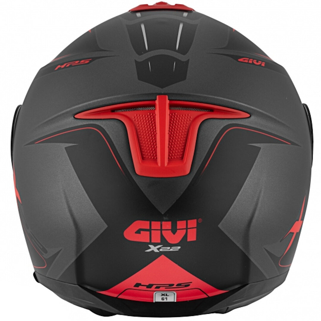 GIVI X.22 PLANETD HYPER Moto Jet Capacete Titânio Vermelho – 4 – Maximomoto PT