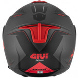 GIVI X.22 PLANETD HYPER Moto Jet Capacete Titânio Vermelho