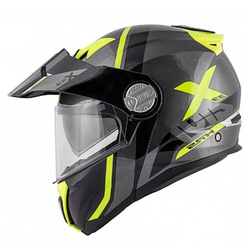 GIVI MOD X.33 CANYON DIVISION Moto Virar Cima Capacete TITÂNIO AMARELO
