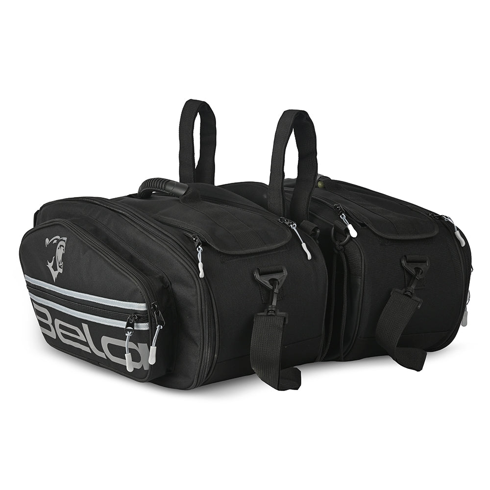 BELA GEAR Moto Couro Textil Mochila Preto
