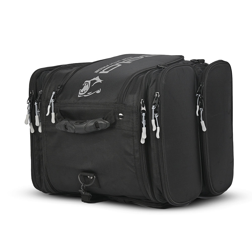 BELA Secure Moto Couro Textil Mochila Preto