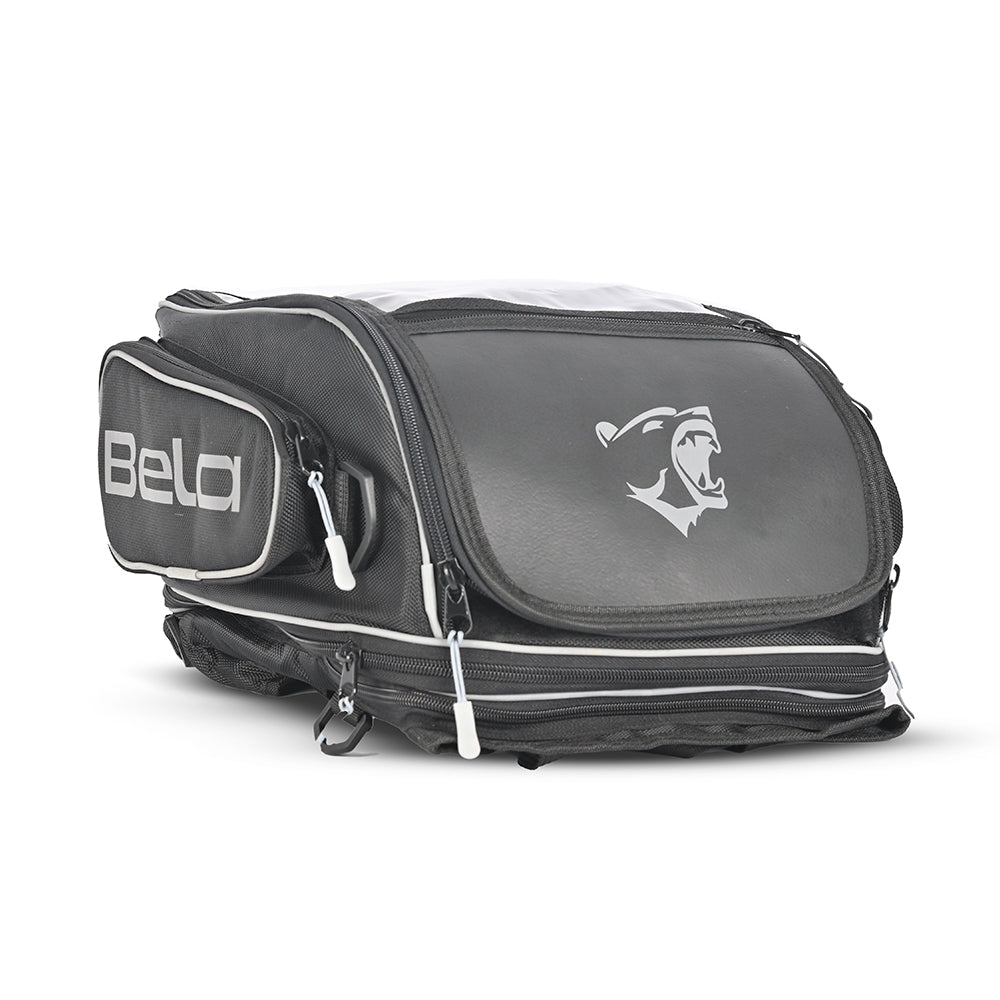 BELA Moto Multi Mochila Couro Textil Preto