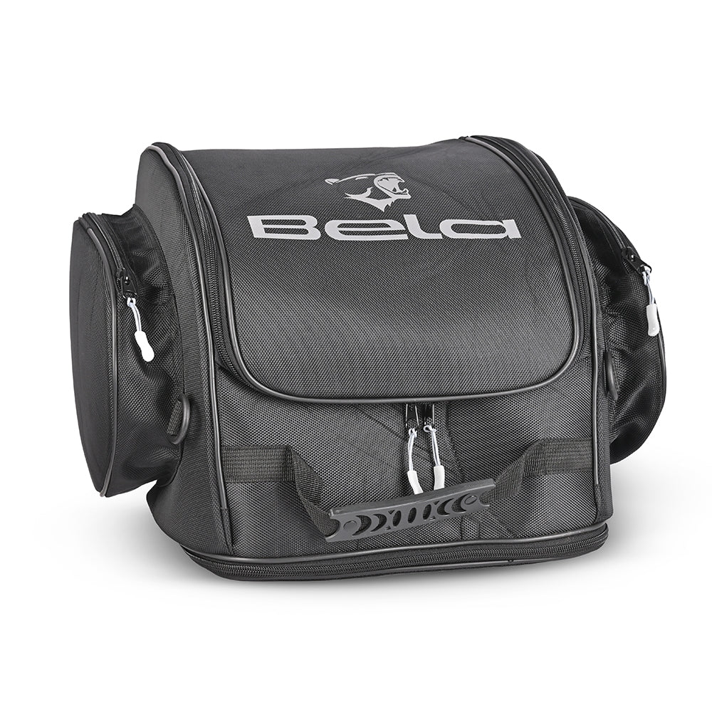 BELA Moto Segurança Couro Mochila Têxtil Preta