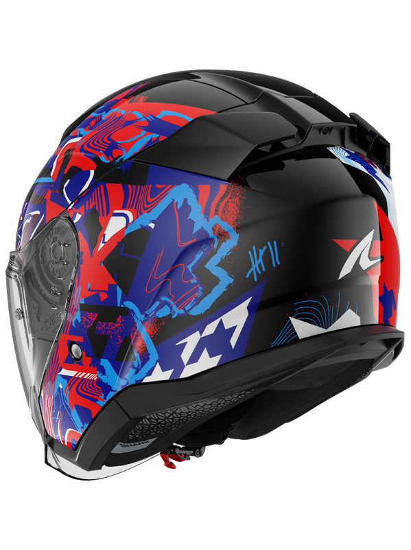 SHARK SKWAL JET PRANZ URBANO TURISMO CASCO NEGRO BLUE RED – 2 – Maximomoto PT