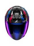 SHARK SKWAL i3 JET Hellcat CASCO NEGRO MATE CROMADO AZUL