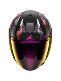 Shark SKWAL i3 Hellcat Casco abierto negro mate cromado morado