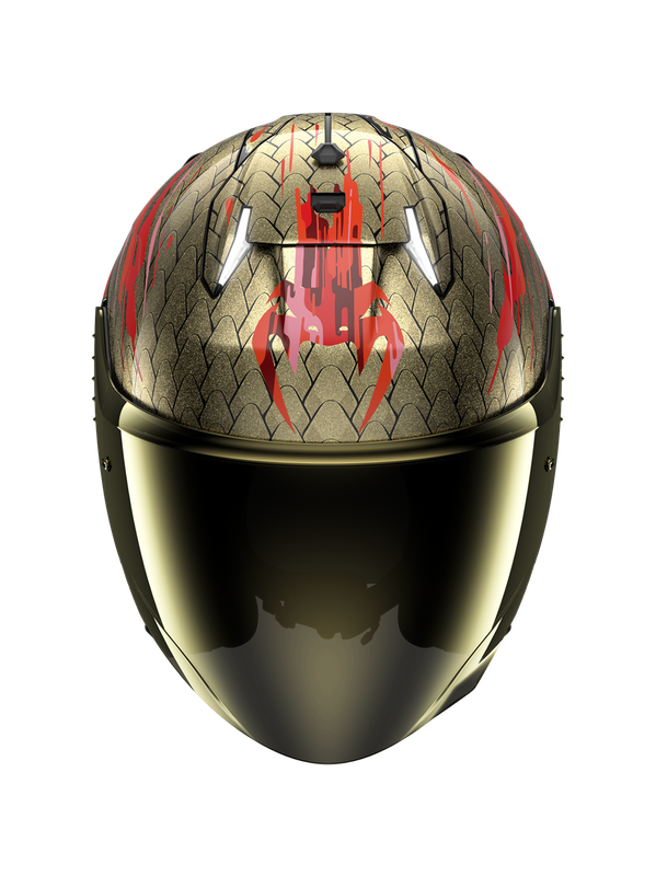 Shark SKWAL i3 JET Venum Casco Negro Rojo Dorado – 2 – Maximomoto PT