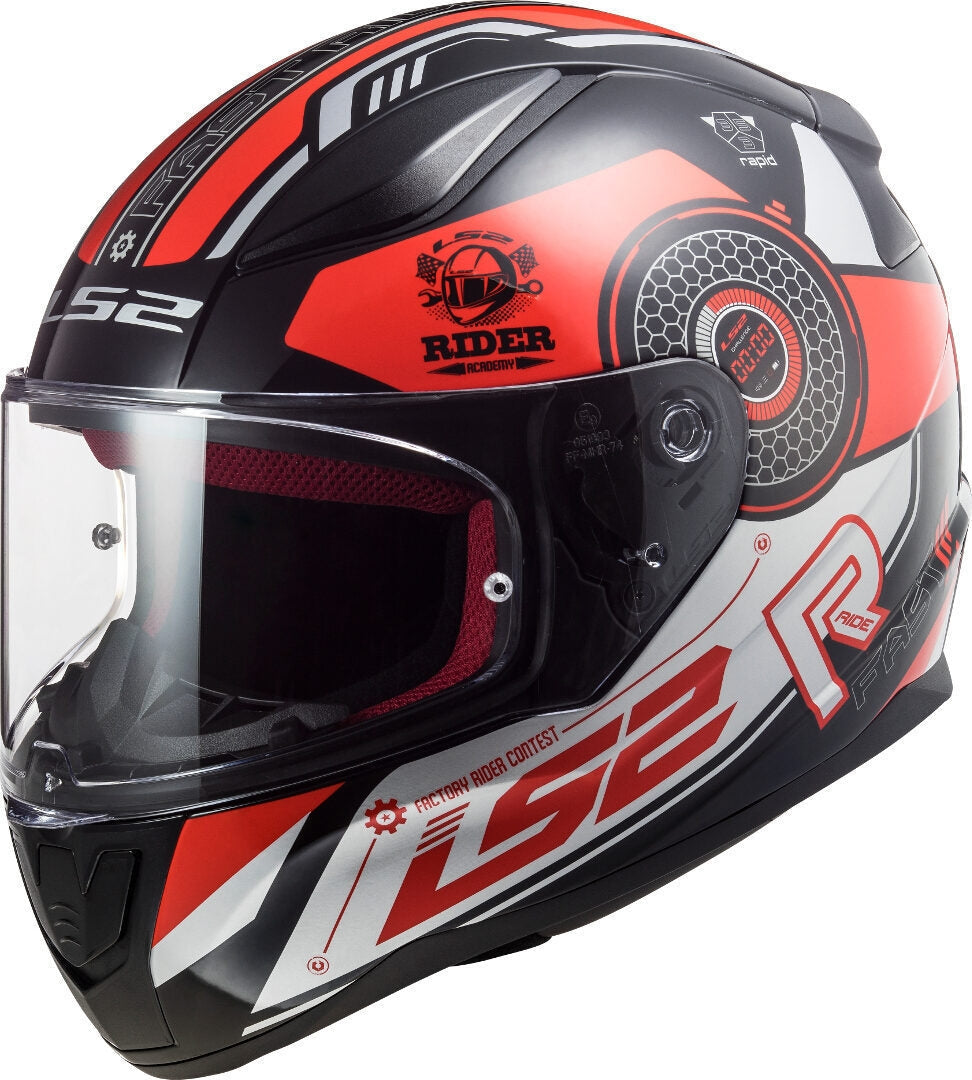LS2 FF353 RAPID STRATUS CAPACETE INTEGRAL DE MOTO GLOSS PRETO VERMELHO SILVER – 1 – Maximomoto PT