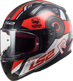 LS2 FF353 RAPID STRATUS GLOSS BLACK RED SILVER
