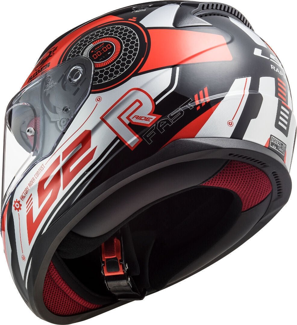 LS2 FF353 RAPID STRATUS CAPACETE INTEGRAL DE MOTO GLOSS PRETO VERMELHO SILVER – 4 – Maximomoto PT