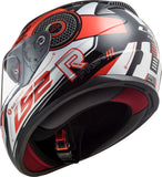 LS2 FF353 RAPID STRATUS GLOSS BLACK RED SILVER