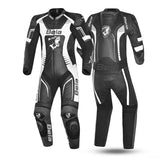 BELA BEAST 1 PC Fatos De Moto Couro Preto Antracite Branco