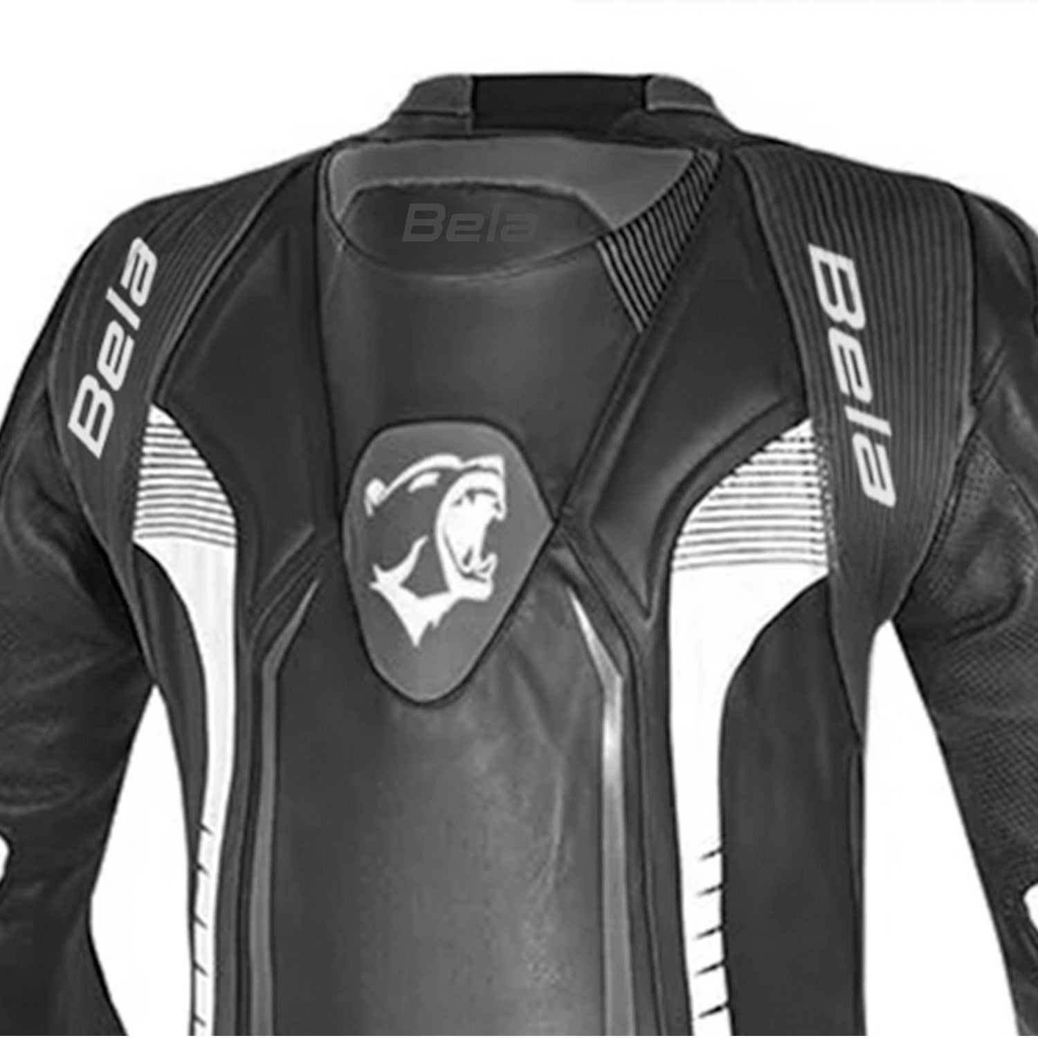 BELA BEAST 1 PC Fatos De Moto Couro Preto Antracite Branco – 4 – Maximomoto PT