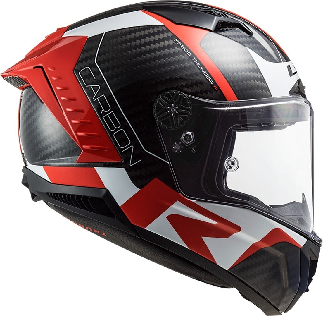LS2 FF805 THUNDER C CAPACETE INTEGRAL DE MOTO GLOSS VERMELHO BRANCO – 3 – Maximomoto PT