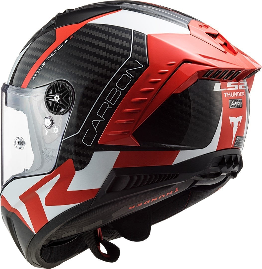 LS2 FF805 THUNDER C CAPACETE INTEGRAL DE MOTO GLOSS VERMELHO BRANCO – 6 – Maximomoto PT