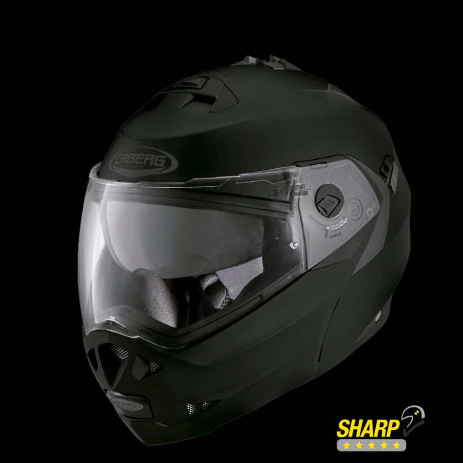 CABERG DUKE 2 MOTO MODULAR CAPACETE MATE PRETO