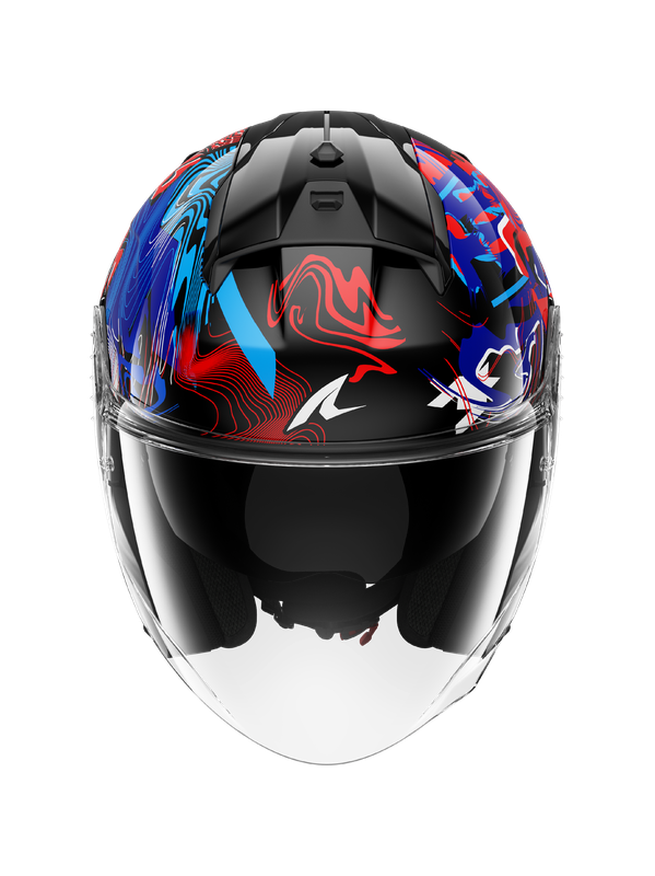 SHARK SKWAL JET PRANZ URBANO TURISMO CASCO NEGRO BLUE RED – 3 – Maximomoto PT