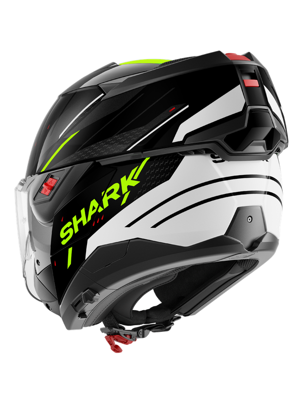 SHARK OXO RYDGER ABATIBLE MODULAR CASCO NEGRO BLANCO AMARILLO – 3 – Maximomoto PT