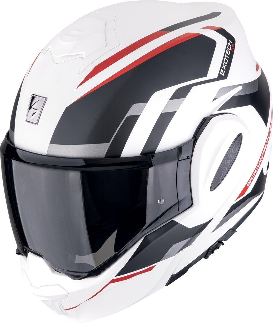 SCORPION EXO Tech Evo Furio Casco modular Blanco Mate Negro Rojo – 1 – Maximomoto PT