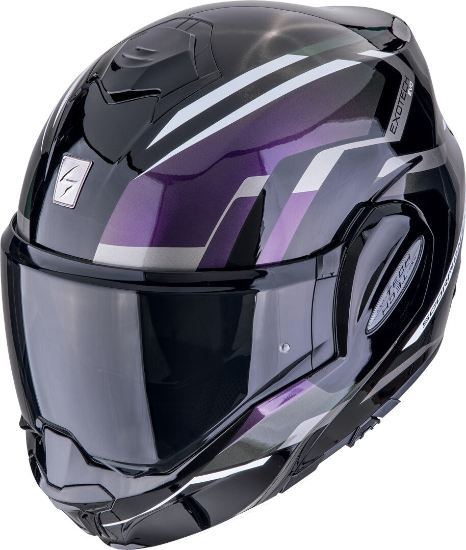 SCORPION EXO Tech Evo Furio Motorcycle Helmet Modular Black Chameleon – 1 – Maximomoto PT
