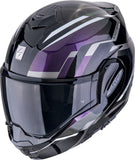 SCORPION EXO Tech Evo Furio de moto Casco modular Negro Camaleon