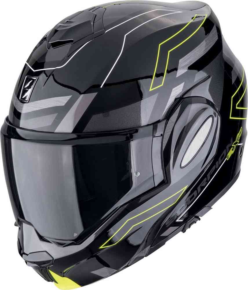 SCORPION EXO Tech Evo Conquer Modular hull Black Yellow – 1 – Maximomoto PT