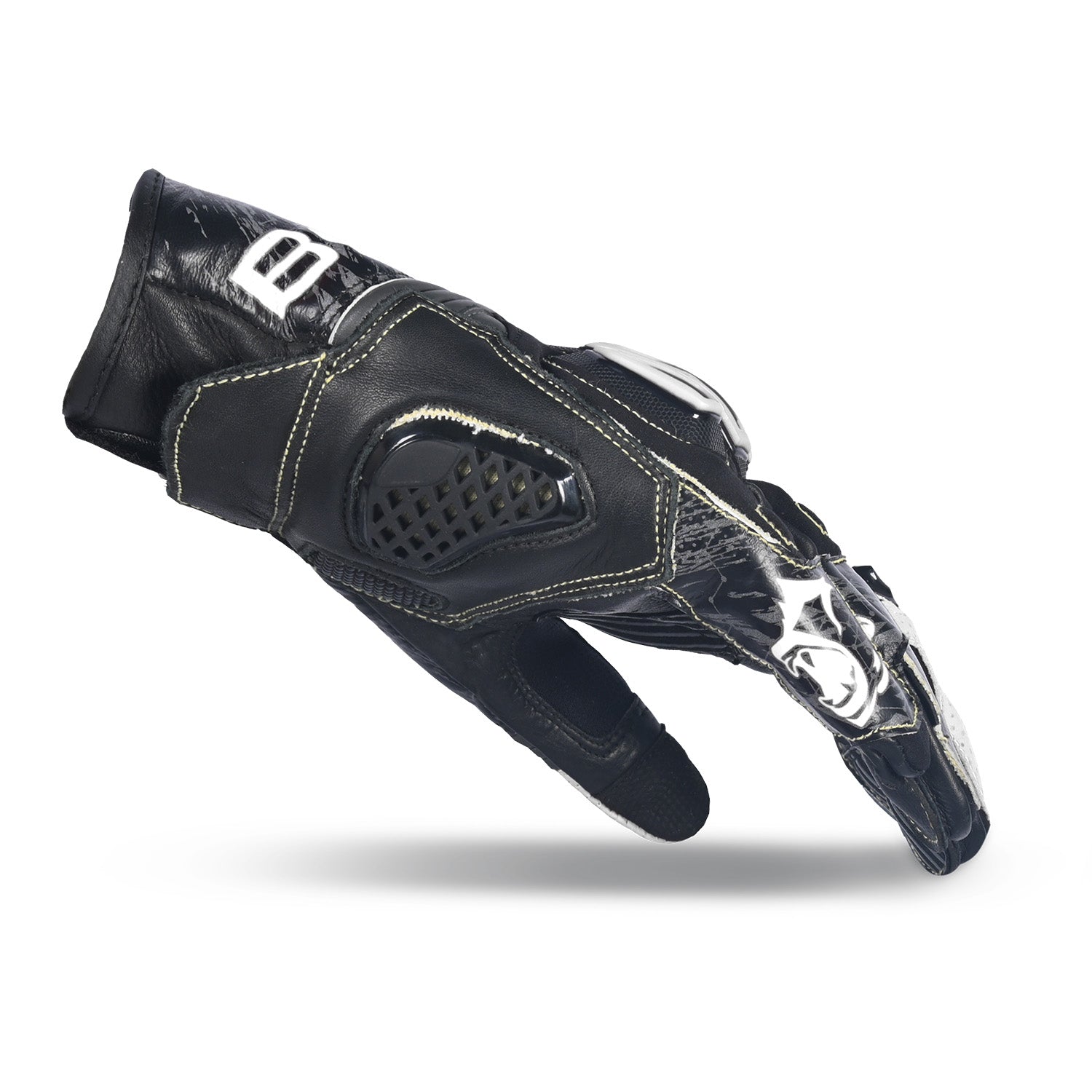 BELA ARMOUR PRO Moto Curta Luvas Preto Branco – 2 – Maximomoto PT