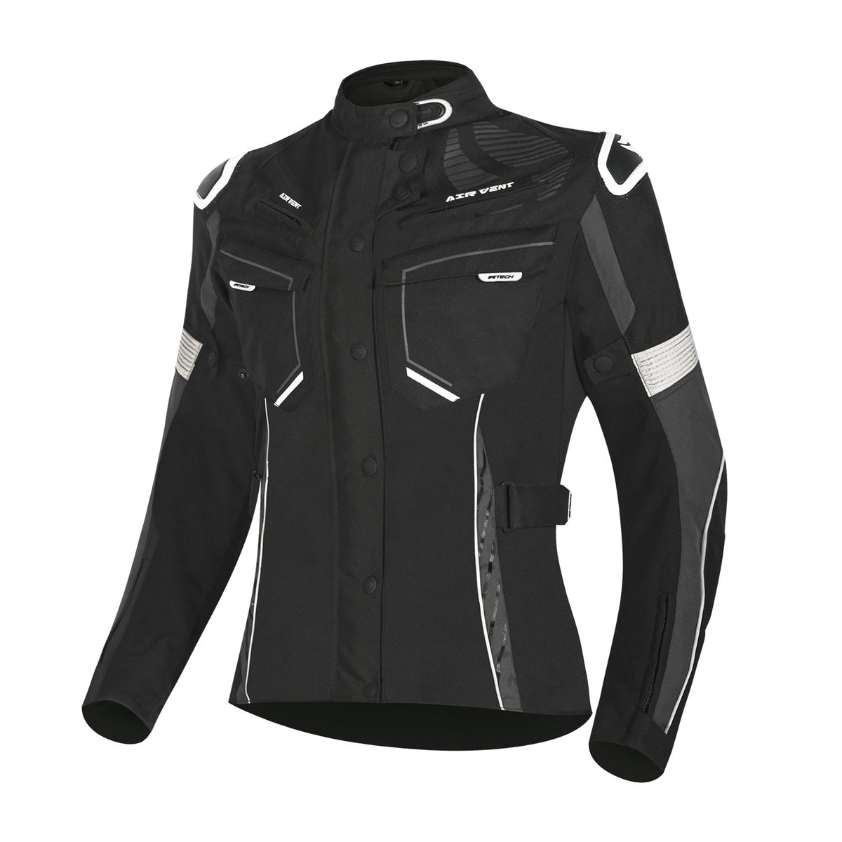 R-TECH KNIGHT RIDER 3 Moto Textil Senhora Longa Casacos Preto Anthra Branco