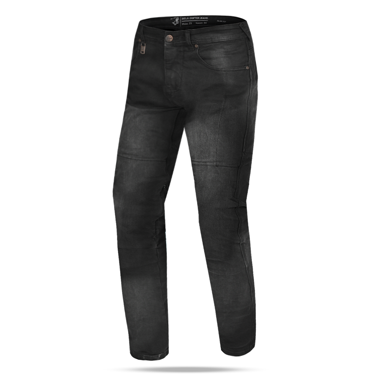 BELA DRIFTER Denim Jeans Moto Calcas Tie & DY Preto 34L