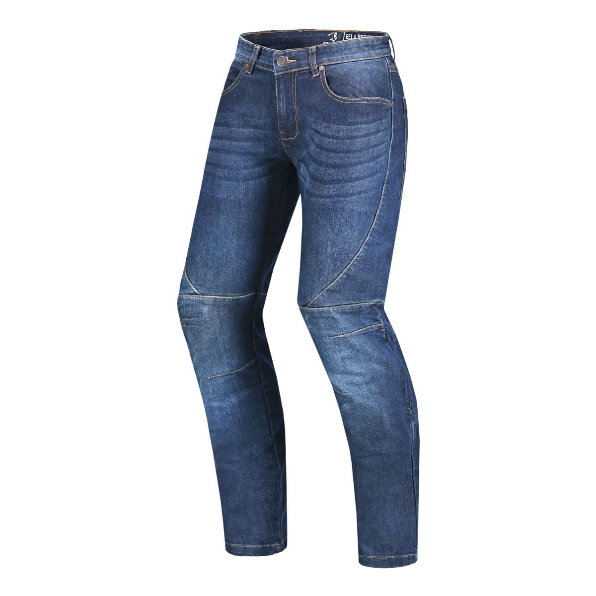BELA ROCKER Denim Jeans Moto Calcas Azul Spray 34L
