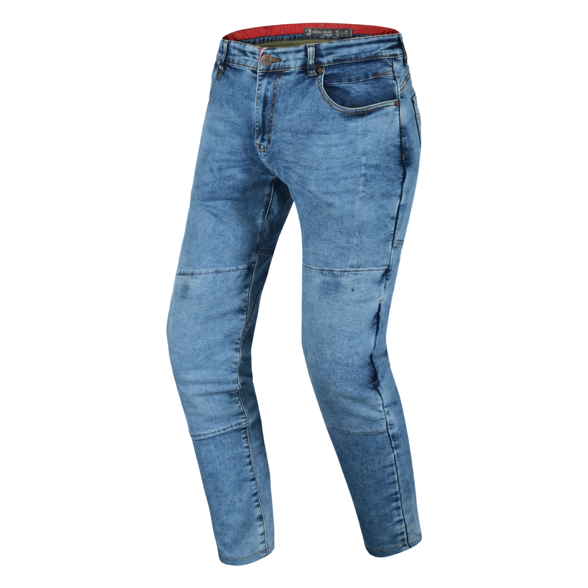 BELA KEVIN Denim Jeans Moto Homem Calcas 34L Aleatório Azul