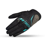 R-TECH RIDE PRO Moto Luvas Senhora Preto Turquesa