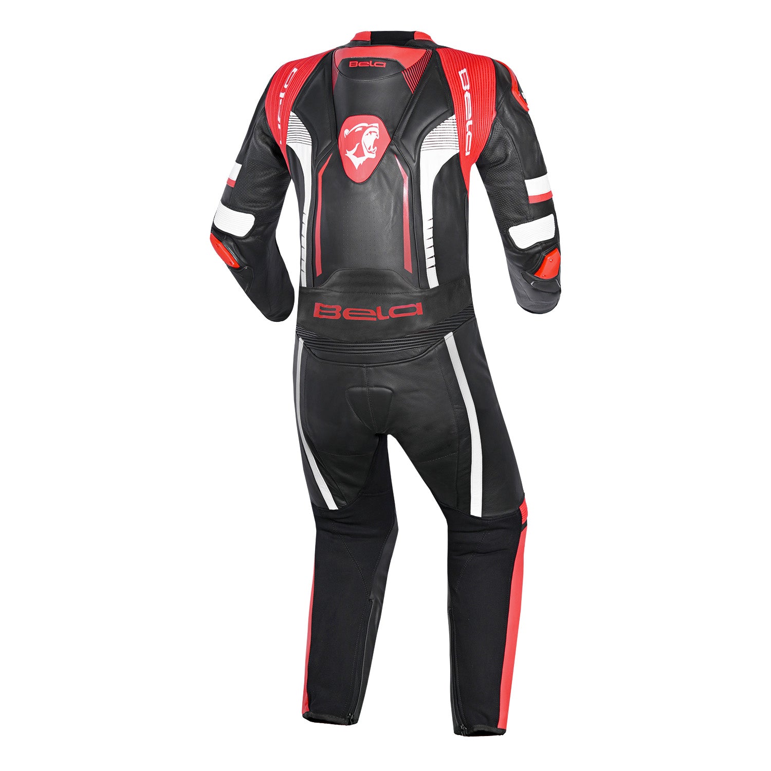 BELA X RACE 2 PC Moto Couro Fatos Preto Branco Vermelho – 3 – Maximomoto PT